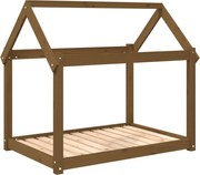 vidaXL Pat pentru câini, maro miere,101 x 70 x 90cm, lemn masiv de pin