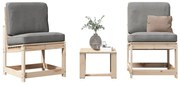 vidaXL Set mobilier de grădină, 3 piese, lemn masiv de pin
