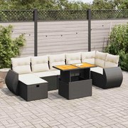 vidaXL Set mobilier de grădină cu perne, 5 piese,poliratan/lemn acacia