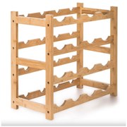 Raft pentru vin G21 din bambus, 16 sticle, M
