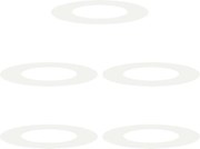 vidaXL potrivit pentru inele de copac plat 5 pcs Alb Ø40 / 70 cm Oțel