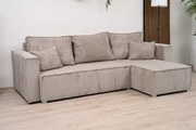 Canapea extensibila cu colt bilateral SMART COSARO, roz prafuit + 2 perne GRATUIT