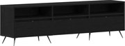 vidaXL Cabinet TV Stejar negru 150 x 30 x 44,5 cm Lemn compozit