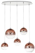 Lustră pe cablu Redo 01-2080 BOWL 5xE27/42W/230V cupru