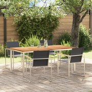 vidaXL Set de masă pentru grădină 5 pcs Lemn masiv de teak