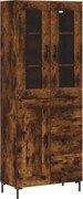 vidaXL Dulap înalt, stejar fumuriu, 69,5x34x180, lemn compozit