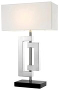 Veioza, lampa de masa LUX, finisaj nickel, H-64cm, Leroux 107567 HZ