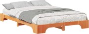 vidaXL Cadru de pat Maro 140 x 210 cm Lemn de pin masiv