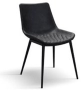 Scaun River, piele ecologica, structura metalica - GRI ANTRACIT - PIELE ECOLOGICA - NEGRU - STANDARD