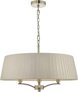 Där Lighting CRI0429 - Candelabru suspendat cu lanț CRISTIN 4xE14/40W/230V alamă/taupe