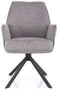 Scaun Hugo Brego gri07/negru