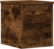 vidaXL Cutie de depozitare, stejar fumuriu, 30x35x35 cm lemn prelucrat