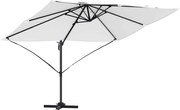 vidaXL Umbrelă de soare Nisipiu 351 x 250 x 260 cm