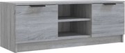 vidaXL Comodă TV, gri sonoma, 102x35x36,5 cm, lemn prelucrat