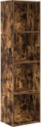 vidaXL Bibliotecă, stejar fumuriu, 40x30x152 cm, lemn prelucrat