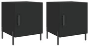 vidaXL Noptiere, 2 buc., negru, 40x40x50 cm, lemn compozit