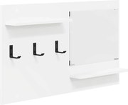 vidaXL Răcător de paltoane montat pe perete Alb 90 x 10 x 50 cm