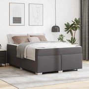 vidaXL Cadru de pat Gri 140 x 200 cm Piele artificială