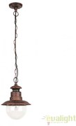 Pendul, Lustra cu protectie IP44 de exterior, diametru 21,5cm, finisaj maro antic, Odessa 8164 RX