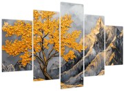 Tablou – Arbore auriu în munți (150x105 cm)