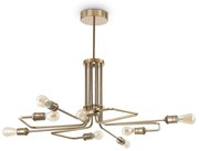 Lustra suspendata cu 8 brate, finisaj alama antic, TRIUMPH SP8 OTTONE