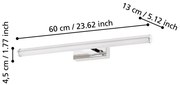 Eglo 97082 - Aplică LED pentru oglindă de baie VADUMI, 11 W, 230 V, IP44