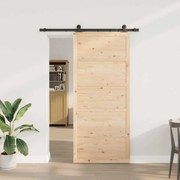 vidaXL Ușă glisantă Maro 80 x 208 cm Lemn masiv de pin