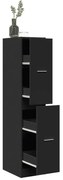 vidaXL Dulap de farmacie, negru, 30x41x144,5 cm, lemn prelucrat