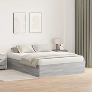 vidaXL Cadru de pat sonoma gri 190 x 135 x 31.5 cm Lemn compozit