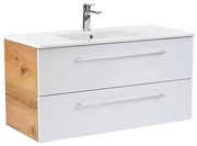 Dulap inferior Vario Clam 100 cu lavoar stejar-alb