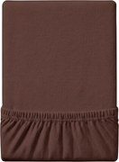 Cearsaf Jersey EXCLUSIVE cu elastic maro inchis 160 x 200 cm
