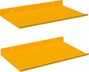 vidaXL Raft suspendat 2 pcs Galben muștar 30 x 18 x 2,5 cm Oțel