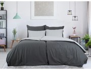 B.E.S. Petrovice Lenjerie de pat din bumbac Double face antracit/gri