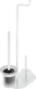 Silia Suport hârtie igienică stativ - 3-funcții Finisaj: Alb ADI_A732