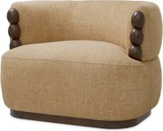 Fotoliu design LUX, Lemn, Tesatura Renato honey, Grimaud