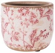 Mască de ghiveci din ceramică Vintage flower, 10,5 x 8,5 cm