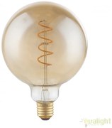 Bec decorativ Edison cu filament LED dimabil E27 4W 2000K Globe DUBAN 11404F GL