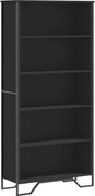vidaXL Bibliotecă, negru, 80x31x169 cm, lemn prelucrat