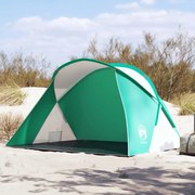 vidaXL Cort de plajă 2 persoane pop-up, verde marin, impermeabil