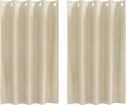 vidaXL Perdele opace 2 pcs Crem 140 x 140 cm Catifea