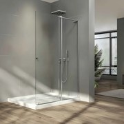 Paravan de dus tip Walk-in Mediterraneo Vario crom sticla securizata 8 mm 120 cm