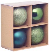 Set de globuri de Crăciun, Ø 10 cm, 4 bucăți