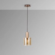 Pendul design modern Venize cupru/ chihlimbar