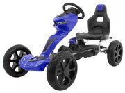 Kart cu pedale pentru copii NOVOKIDS® Adrenaline Kart PRO, 5-8 ani , 122 cm lungime, Carena, Structura metalica, Frana de mana, Functie FreeWheel,