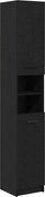 vidaXL Dulap de Baie Stejar negru 32 x 34 x 188,5 cm Lemn compozit