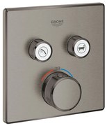 Baterie cada - dus incastrata Grohe Grohtherm SmartControl antracit periat Hard Graphite fara corp ingropat