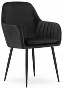 Scaun Bucatarie/Dining Moreno Catifea Negru