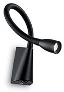 Aplica de perete cu brat flexibil LED GOOSE AP1 NERO 142692
