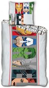Avengers Set de lenjerie de pat Avengers Marvel Heroic Squad 140×200cm, 63×63 cm microfibră