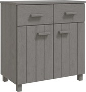vidaXL Servantă „HAMAR”, gri deschis, 79x40x80 cm, lemn masiv pin